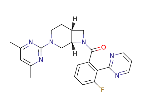 3-(4,6-dimethylpyrimidin-2-yl)-8-{[3-fluoro-2-(pyrimidin-2-yl)phenyl]carbonyl}-(1S,6R)-3,8-diazabicyclo[4.2.0]octane