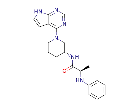 (R)-N-((R)-1-(7H-pyrrolo[2,3-d]pyrimidin-4-yl)piperidin-3-yl)-2-(phenylamino)propanamide