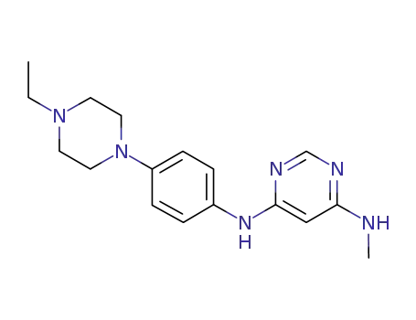Molecular Structure of 872511-35-8 (N4-(4-(4-ethylpiperazin-1-yl)phenyl)-N6-
MethylpyriMidine-4,6-diaMine)