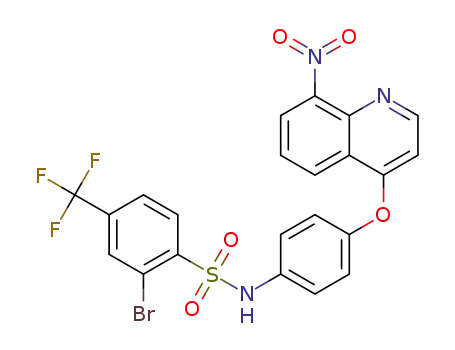 C<sub>22</sub>H<sub>13</sub>BrF<sub>3</sub>N<sub>3</sub>O<sub>5</sub>S