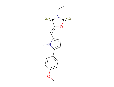 (Z)-3-ethyl-5-((5-(4-methoxyphenyl)-1-methyl-1H-pyrrole-2-yl)methylene)oxazolidine-2,4-dithione