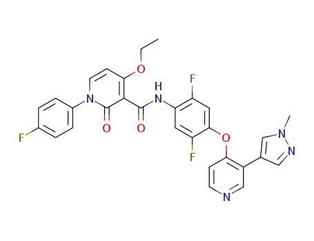 N-(2,5-difluoro-4-(3-(1-methyl-1H-pyrazol-4-yl)pyridin-4-yloxy)phenyl)-4-ethoxy-1-(4-fluorophenyl)-2-oxo-1,2-dihydropyridine-3-carboxamide