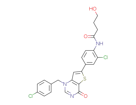 N-{2-chloro-4-[1-(4-chloro-benzyl)-4-oxo-1,4-dihydro-thieno[3,2-d]pyrimidin-6-yl]-phenyl}-4-hydroxy-butyramide