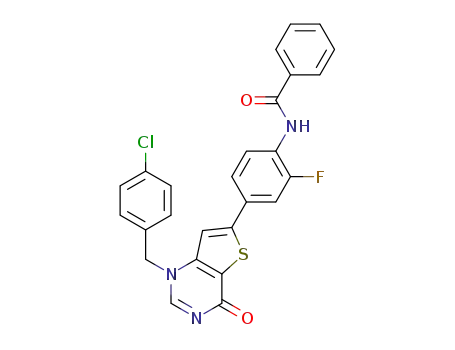 N-{4-[1-(4-chloro-benzyl)-4-oxo-1,4-dihydro-thieno[3,2-d]pyrimidin-6-yl]-2-fluoro-phenyl}-benzamide