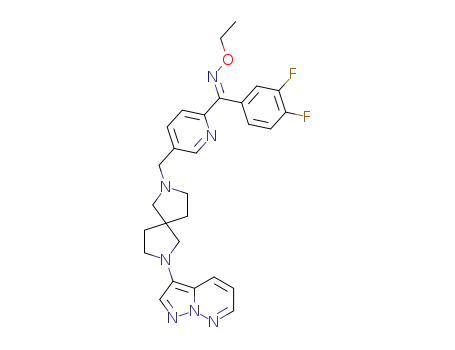 (E)-(3,4-difluorophenyl){5-[(7-pyrazolo[1,5-b]pyridazin-3-yl-2,7-diazaspiro[4.4]non-2-yl)methyl]-2-pyridinyl}methanone O-ethyloxime
