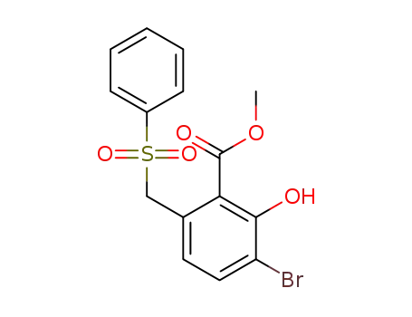 methyl 6-(benzenesulphonylmethyl)-3-bromo-2-hydroxybenzoate