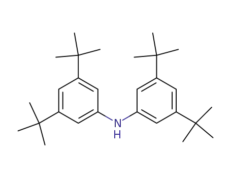 Molecular Structure of 37055-49-5 (Benzenamine,
N-[3,5-bis(1,1-dimethylethyl)phenyl]-3,5-bis(1,1-dimethylethyl)-)