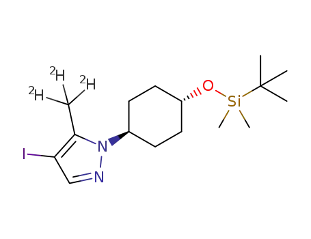 1-(trans-4-{[tert-butyl(dimethyl)silyl]oxy}cyclohexyl)-4-iodo-5-(d3)methyl-1H-pyrazole