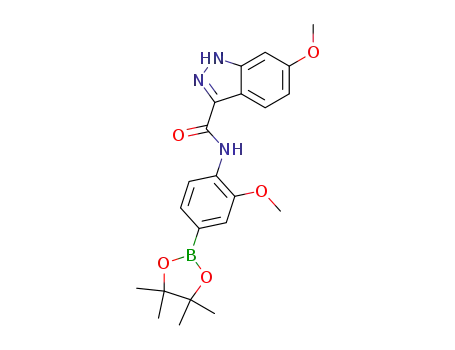 6-methoxy-N-(2-methoxy-4-(4,4,5,5-tetramethyl-1,3,2-dioxaborolan-2-yl)phenyl)-1H-indazole-3-carboxamide