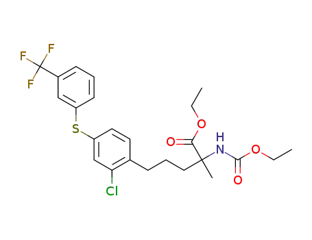 ethyl 5-[2-chloro-4-(3-trifluoromethylphenylthio)phenyl]-2-ethoxycarbonylamino-2-methyl pentanoate