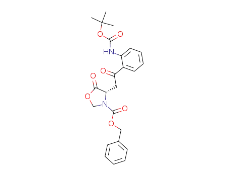 (S)-4-[2-(2-tert-Butoxycarbonylamino-phenyl)-2-oxo-ethyl]-5-oxo-oxazolidine-3-carboxylic acid benzyl ester