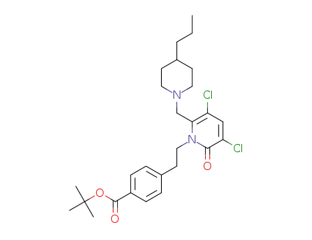 tert-butyl 4-{2-[3,5-dichloro-2-oxo-6-[(4-propylpiperidin-1-yl)methyl]pyridin-1(2H)-yl]ethyl}benzoate