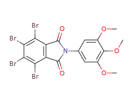 Molecular Structure of 1293923-48-4 (4,5,6,7-tetrabromo-2-(3,4,5-trimethoxyphenyl)isoindoline-1,3-dione)