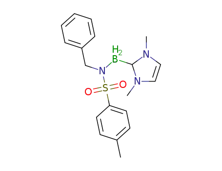 Molecular Structure of 1352237-73-0 (1,3-dimethylimidazol-2-ylidene(N-benzyl-4-methylphenylsulfonamido)borane)