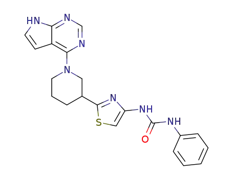 1-(2-(1-(7H-pyrrolo[2,3-d]pyrimidin-4-yl)piperidin-3-yl)thiazol-4-yl)-3-phenylurea