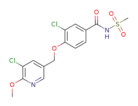 3-chloro-4-[(5-chloro-6-methoxypyridin-3-yl)methoxy]-N-(methylsulfonyl)benzamide
