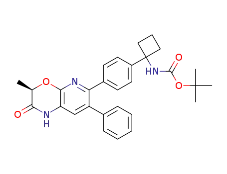 (R)-tert-butyl 1-(4-(3-methyl-2-oxo-7-phenyl-2,3-dihydro-1H-pyrido[2,3-b][1,4]oxazin-6-yl)phenyl)cyclobutylcarbamate