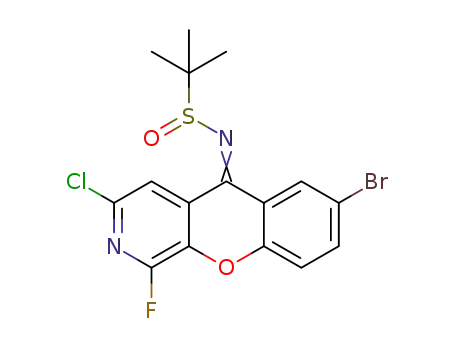 N-(7-bromo-3-chloro-1-fluoro-5H-chromeno[2,3-c]pyridin-5-ylidene)-2-methylpropane-2-sulfinamide