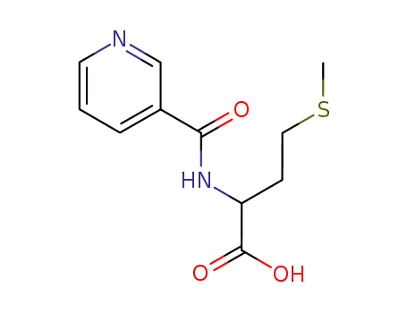Molecular Structure of 17274-90-7 (N-(PYRIDIN-3-YLCARBONYL)METHIONINE)