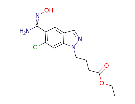 ethyl 4-{6-chloro-5-[(hydroxyamino)(imino)methyl]-1H-indazol-1-yl}butanoate