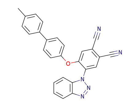 Molecular Structure of 492447-08-2 (4-(1H-1,2,3-benzotriazol-1-yl)-5-[(4'-methyl[1,1'-biphenyl]-4-yl)oxy]phthalonitrile)