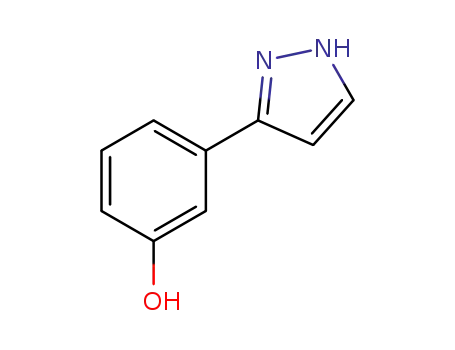 Molecular Structure of 904665-39-0 (Phenol, 3-(1H-pyrazol-3-yl)-)