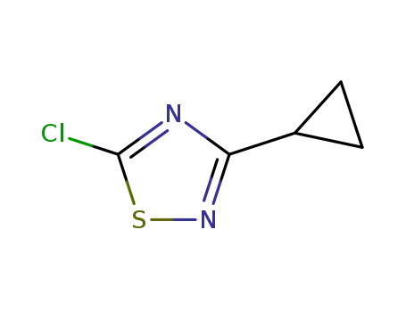 Molecular Structure of 122684-54-2 ((5-Chloro-1,2,4-thiadiazol-3-yl]cyclopropane)