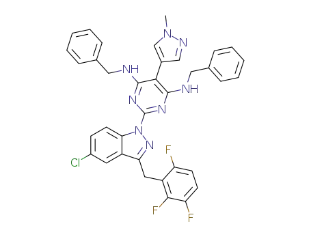 C<sub>36</sub>H<sub>28</sub>ClF<sub>3</sub>N<sub>8</sub>