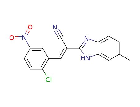 2-[6-methyl-benzimidazol-2-yl]-3-(2-chloro-5-nitrophenyl)acrylonitrile