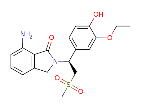 (S)-7-amino-2-(1-(3-ethoxy-4-hydroxyphenyl)-2-(methylsulfonyl)ethyl)isoindolin-1-one