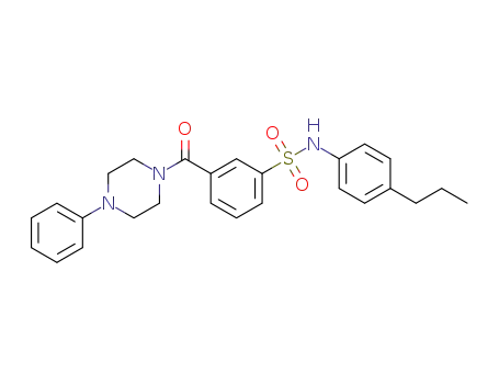 3-(4-phenylpiperazine-1-carbonyl)-N-(4-propylphenyl)benzenesulfonamide