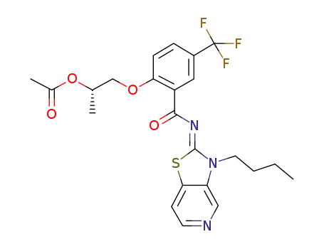 (2S)-1-[2-{[(2Z)-3-butyl[1,3]thiazolo[4,5-c]pyridin-2(3H)-ylidene]carbamoyl}-4-(trifluoromethyl)phenoxy]propan-2-yl acetate