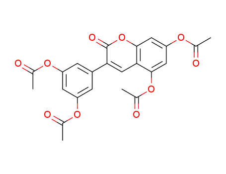 Molecular Structure of 1255947-98-8 (5,7-diacetoxy-3-(3',5'-diacetoxyphenyl)coumarin)