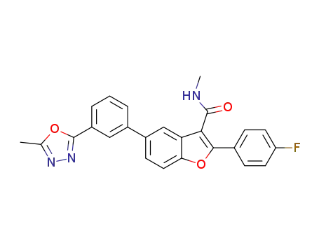 2-(4-fluorophenyl)-N-methyl-5-(3-(5-methyl-1,3,4-oxadiazol-2-yl)phenyl)benzofuran-3-carboxamide