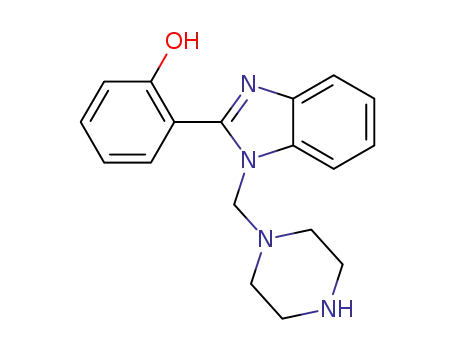Molecular Structure of 879874-35-8 (Phenol, 2-[1-(1-piperazinylmethyl)-1H-benzimidazol-2-yl]-)
