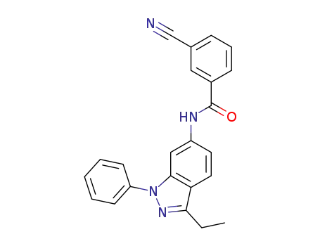 3-cyano-N-(3-ethyl-1-phenyl-1H-indazol-6-yl)benzamide