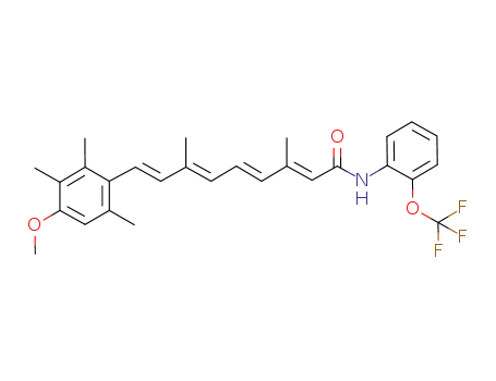 Molecular Structure of 1197356-84-5 ((2-trifluoromethoxyphenyl)-(all-trans)-9-(4-methoxy-2,3,6-trimethylphenyl)-3,7-dimethyl-2,4,6,8-nonatetraenoic acid amide)