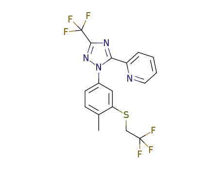 2-(1-(4-methyl-3-(2,2,2-trifluoroethylthio)phenyl)-3-(trifluoromethyl)-1H-1,2,4-triazol-5-yl)pyridine