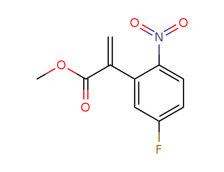 Molecular Structure of 494836-63-4 (methyl 2-(5-fluoro-2-nitrophenyl)acrylate)