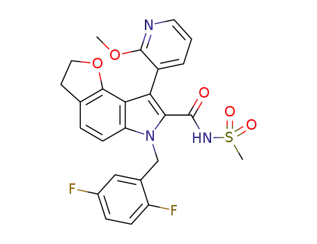 6-(2,5-difluorobenzyl)-8-(2-methoxypyridin-3-yl)-N-(methylsulfonyl)-3,6-dihydro-2H-furo[2,3-e]indole-7-carboxamide