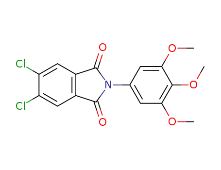 Molecular Structure of 1293923-42-8 (5,6-dichloro-2-(3,4,5-trimethoxyphenyl)isoindoline-1,3-dione)