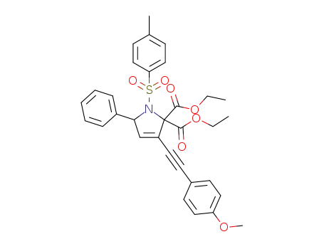 diethyl 3-((4-methoxyphenyl)ethynyl)-5-phenyl-1-tosyl-1H-pyrrole-2,2(5H)-dicarboxylate