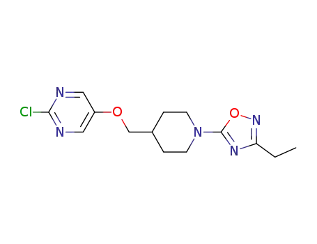 2-chloro-5-[1-(3-ethyl-[ ,2,4] oxadiazol-5-yl)piperidin-4-ylmethoxy]pyrimidine