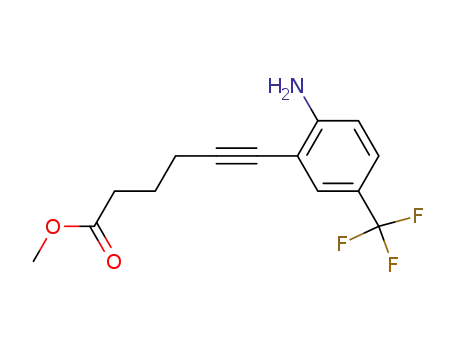 5-Hexynoic acid, 6-[2-amino-5-(trifluoromethyl)phenyl]-, methyl ester