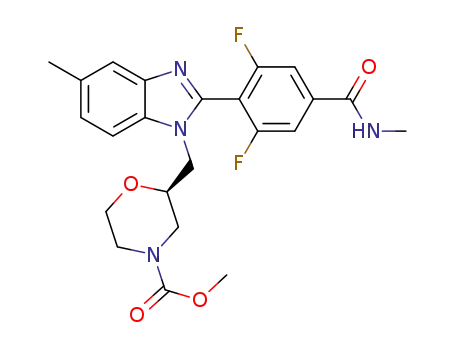 (S)-methyl 2-((2-(2,6-difluoro-4-(methylcarbamoyl)phenyl)-5-methyl-1H-benzo[d]imidazol-1-yl)methyl)morpholine-4-carboxylate