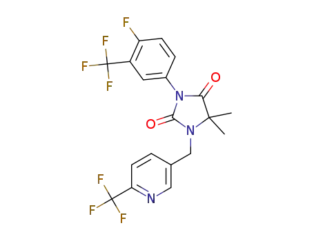 3-(4-fluoro-3-trifluoromethylphenyl)-5,5-dimethyl-1-(6-trifluoromethyl-pyridin-3-ylmethyl)imidazolidine-2,4-dione