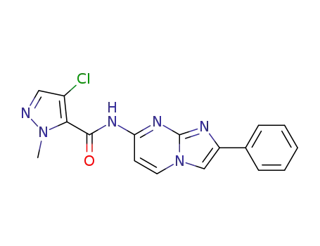 4-chloro-2-methyl-2H-pyrazole-3-carboxylic acid (2-phenyl-imidazo[1,2-a]pyrimidin-7-yl)-amide