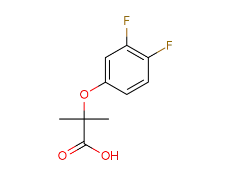 Molecular Structure of 605680-38-4 (Propanoic acid, 2-(3,4-difluorophenoxy)-2-methyl-)