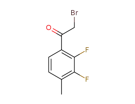 Molecular Structure of 1221684-44-1 (2-Bromo-1-(2,3-difluoro-4-methylphenyl)ethan-1-one, 2-Bromo-2',3'-difluoro-4'-methylacetophenone)