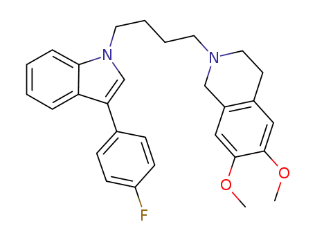 2-(4-(3-(4-fluorophenyl)indol-1-yl)butyl)-6,7-dimethoxy-1,2,3,4-tetrahydroisoquinoline